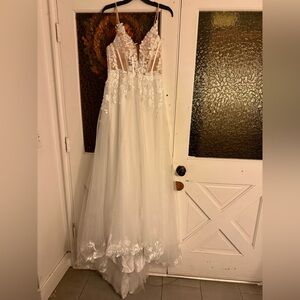 Elegant White Lace Gown